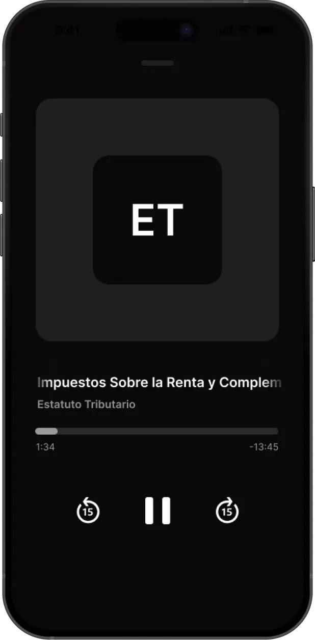 Reproductor de audio del Estatuto Tributario
